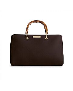 Katie Loxton Avery Bamboo Bag Dark Brown